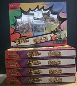 x5 Pokemon TCG : Ascended Heroes Deluxe Pin Collection New & Sealed ✅ - Image 1