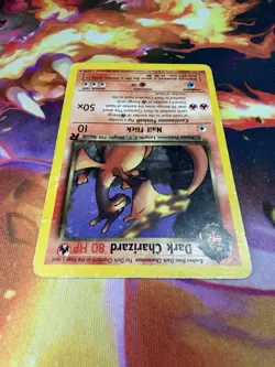Dark Charizard 21/82 HP-DMG Non Holo Unlimited Team Rocket 1999 WoTC Pokemon TCG - Image 3