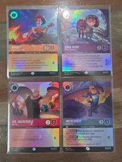 Lorcana Wilds Unknown Bundle - Woody Edna And More 4 Card Lot - Image 1