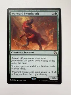 Wayward Swordtooth MTG Magic the Gathering Card NM Near Mint LCC - Image 1