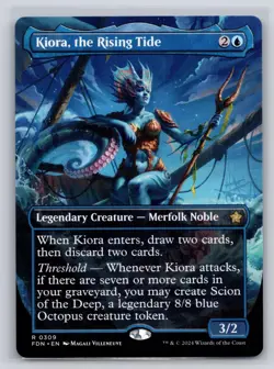 Kiora, the Rising Tide (Borderless) 309 Rare Foundations Magic: The Gathering NM - Image 1