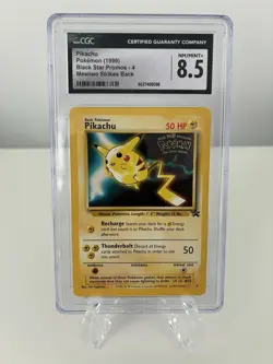 1999 Pikachu Black Star Promo Mewtwo Strikes Back CGC 8.5 - Image 1