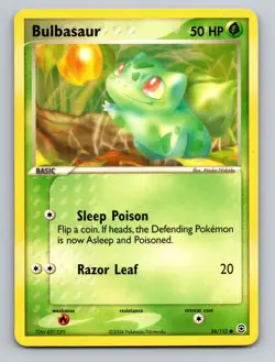Bulbasaur FireRed & LeafGreen Common 54/112 Pokemon - Image 1