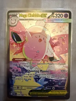 Mega Clefable EX 119/088 BREAKPOINT EX Full Art Holo Ultra Rare Pokemon Card - Image 1
