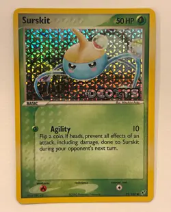 Nintendo Pokemon TCG Surskit 78/107 EX Deoxys Stamped Holo English 2005 50HP - Image 1