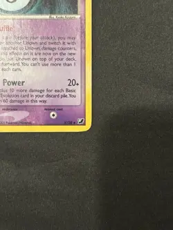Pokemon TCG Unseen Forces Unown (V) V/28 Holo Rare Unlimited English 2005 - Image 3