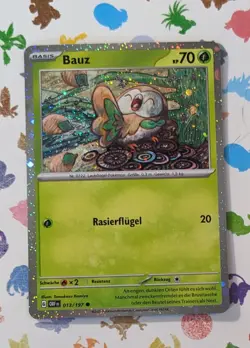 Pokemon TCG Rowlet 013/197 *German* EU Exclusive Cosmos Holo Promo 2024 Komiya - Image 1