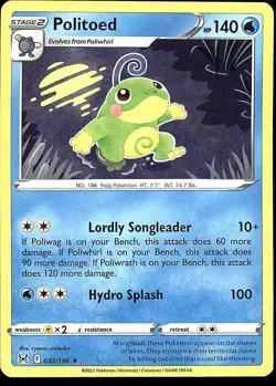 Politoed 032/196 Rare Lost Origin Pokemon Near Mint - Image 1