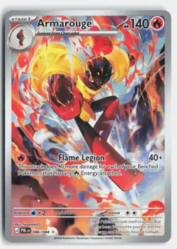 Armarouge 086/084 Illustration Rare Pitch Black Pokemon Holo Near Mint - Image 1