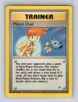 Misty's Duel 123/132 Common Gym Heroes Unlimited Pokemon MODERATELY PLAYED - Image 1