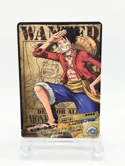2011 One Piece AR Carddass Monkey D Luffy Wanted No. 02-02 Berry Match Bandai - Image 1