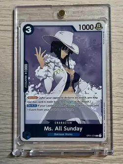 Ms. All Sunday OP01-079 One Piece Romance Dawn Pre Errata/1st Edition Foil NM - Image 1