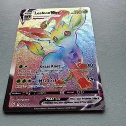 Leafeon VMAX 204/203 Evolving Skies Rainbow Rare Full Art Pokemon Card Near Mint - Image 2