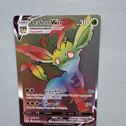 Leafeon VMAX 204/203 Evolving Skies Rainbow Rare Full Art Pokemon Card Near Mint - Image 3