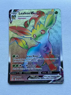 Leafeon VMAX - Rainbow Secret Rare #204/203 - Pokemon Evolving Skies 2021 - Image 1