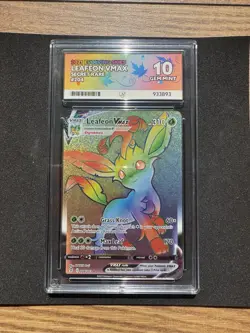 Pokemon Evolving Skies Leafeon VMAX 204/203 Secret Rare Holo ENG 2021 ACE 10 - Image 2