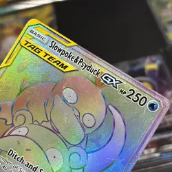 Secret Rare Slowpoke & Psyduck GX 239/236 Pokemon Card Ungraded & Unplayed - Image 3