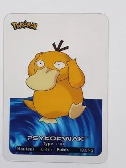 Psyduck 054 2005 Pokemon Edibas Lamincards Psykokwak Rare Card WOTC French - Image 1