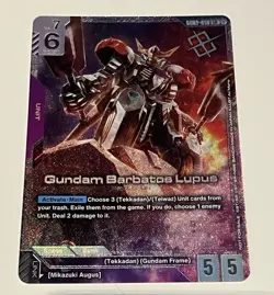 BANDAI Gundam Card Game Barbatos Lupus GD03-050 NTC Newtype Challenge Winner EN - Image 1