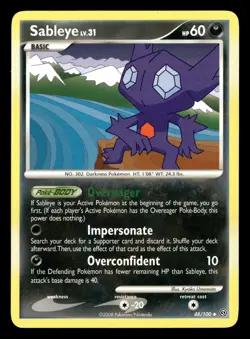 Sableye 48/100 Uncommon Stormfront Pokemon Card - Image 2