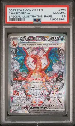2023 POKEMON OBSIDIAN FLAMES SPECIAL ILLUSTRATION RARE #223 CHARIZARD EX PSA 8.5 - Image 1