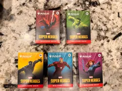 Magic the Gathering MTG MARVEL SUPER HEROES Welcome Decks X5 - Image 1