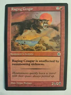 Raging Cougar - Portal Magic MTG NM BULK DISCOUNT - Image 1