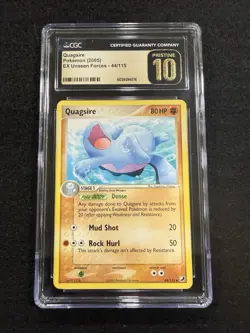 Pokemon Quagsire 44/115 from EX Unseen Forces in a CGC Pristine 10 !! - Image 1