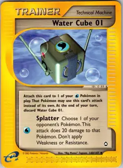 Water Cube 140/147 Uncommon Aquapolis Pokemon Heavily Played - Image 1