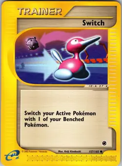 Switch 157/165 Common Expedition Base Set Pokemon Moderately Played - Image 1