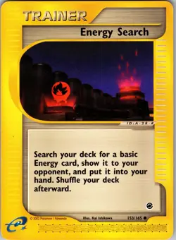Energy Search 153/165 Common Expedition Base Set Pokemon Moderately Played - Image 1