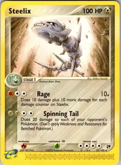 Steelix 23/100 Rare Sandstorm Pokemon Moderately Played - Image 1