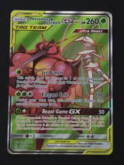 Pokemon TCG Pheromosa & Buzzwole GX 191/214 Unbroken Bonds Full Art LP - Image 1