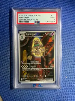2025 POKEMON BLK EN-BLACK BOLT ILLUSTRATION RARE #121 BEHEEYEM PSA 9 - Image 1