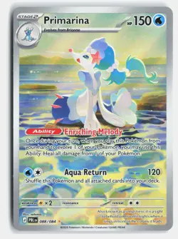 Primarina 088/084 Illustration Rare Pitch Black Pokemon Holo Near Mint - Image 1