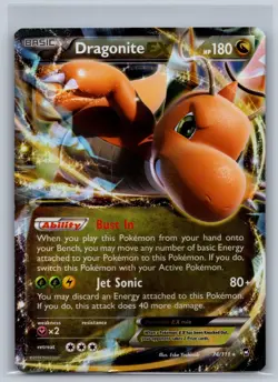 Dragonite EX 74/111 Holo EX Rare Furious Fists Pokemon Holo Lightly Played - Image 1