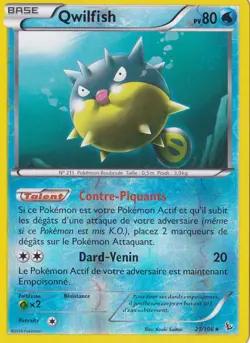 Qwilfish Reverse - XY2:Etincelles - 21/106 - Carte Pokemon Neuve Francaise - Image 1