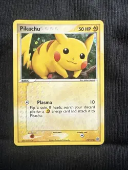 2004 POKEMON EX FIRE RED & LEAF GREEN 74 PIKACHU-REVERSE FOIL :74/112 - Image 1