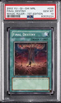 2002 YU-GI-OH! MRL-MAGIC RULER 1ST EDITION #035 FINAL DESTINY PSA 10 - Image 1
