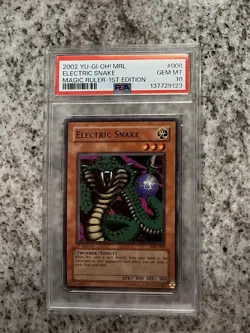 Konami Yu-Gi-Oh! Electric Snake Magic Ruler MRL-008 1st Ed PSA 10 2002 - Image 1
