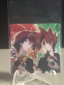 Pokemon Eif origin Gameboy Lenticular (RARE) Red Vs Gary Scene #F1 - Image 1