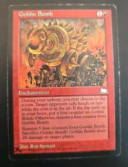 Goblin Bomb Weatherlight MTG Regular Heavily Played (X, N Left Corner See Pic) - Image 1