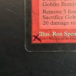 Goblin Bomb Weatherlight MTG Regular Heavily Played (X, N Left Corner See Pic) - Image 2