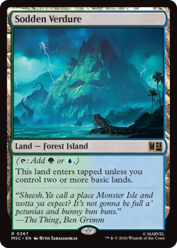 MTG magic 1x Sodden Verdure (M/NM) Commander Marvel Super Heroes - Image 1