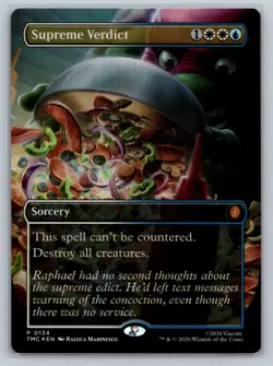 MTG TMNT Commander Extended Art Foil #134 Supreme Verdict Mythic Sorcery - Image 1