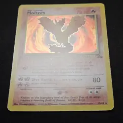 Moltres 1st Edition 12/62 Fossil Set Holo Rare WoTC Pokemon 1999 - Image 3