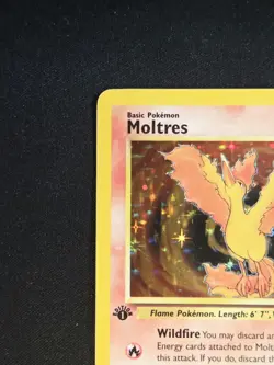 Moltres 1st Edition 12/62 Fossil Set Holo Rare WoTC Pokemon 1999 - Image 4