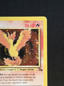 Moltres 1st Edition 12/62 Fossil Set Holo Rare WoTC Pokemon 1999 - Image 5