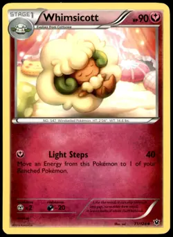 Whimsicott 71/124 Uncommon Fates Collide Pokemon Lightly Played - Image 1