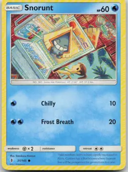Snorunt 31/145 Guardians Rising Common Pokemon MP - Image 1